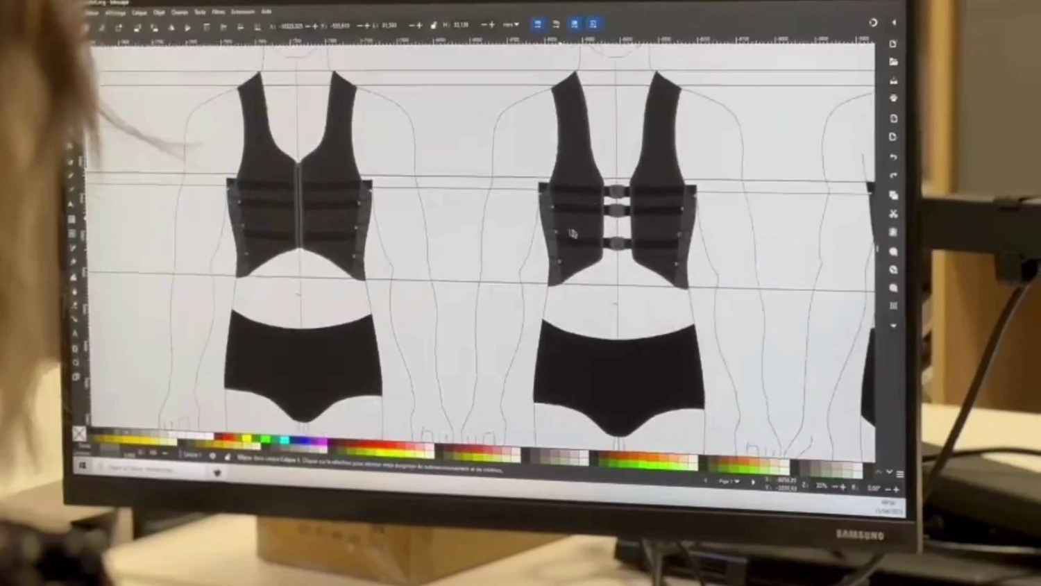 Connected garment e-textile development