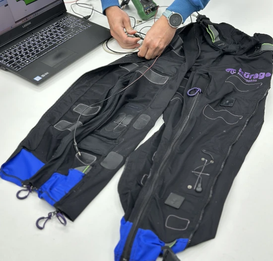 Electrostimulation EMS TENS textile rehabilitation