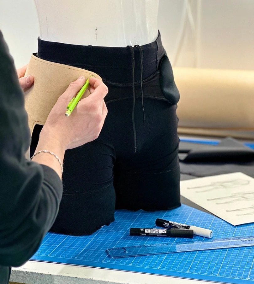 Intégration textile d'un airbag nomade - produit fini AQ-Tech